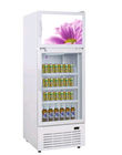 358L upright double door double temperature display beverage cooler/beverage showcase/commercial fridge