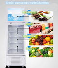 358L upright double door double temperature display beverage cooler/beverage showcase/commercial fridge