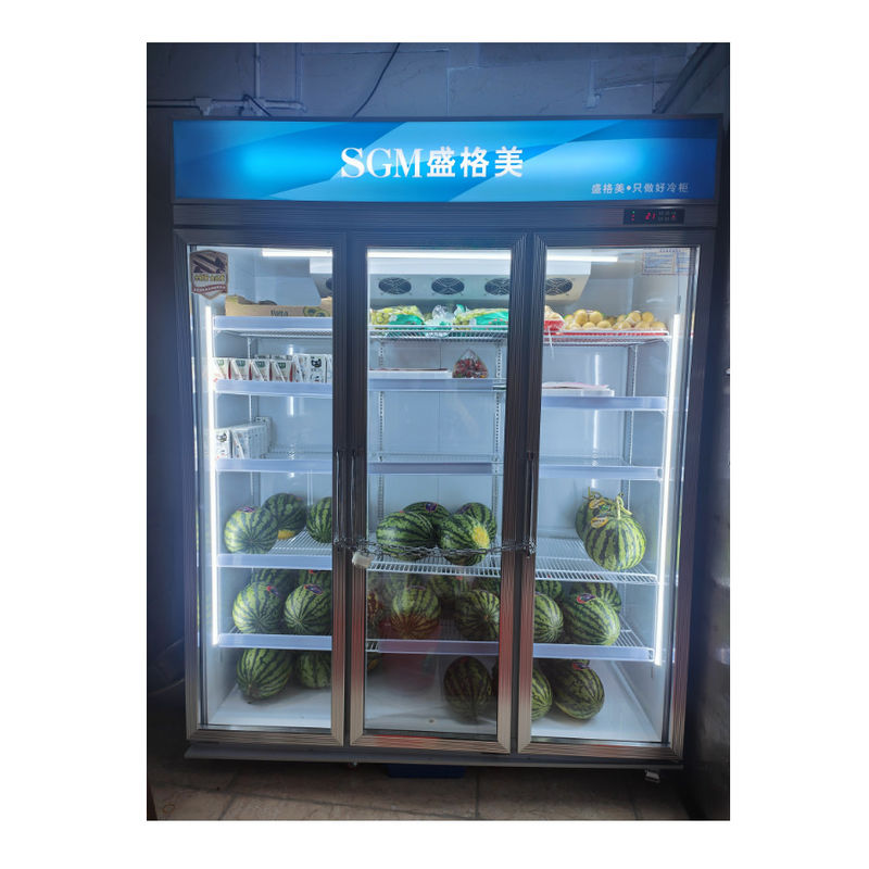 Vegetables Fruit Display Cooler Refrigerator Commercial 1333L