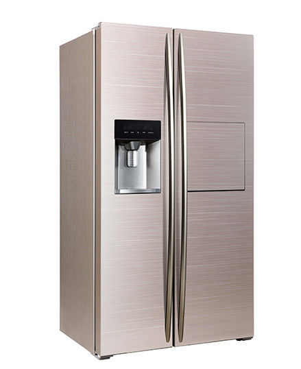 598L Side By Side Refrigerator Freezer Super Freezing CE Approval With Ice Maker And Home Bar